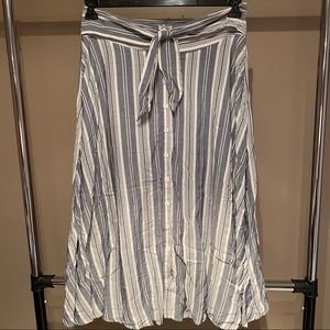 The Room Striped Midi Skirt - Size Large